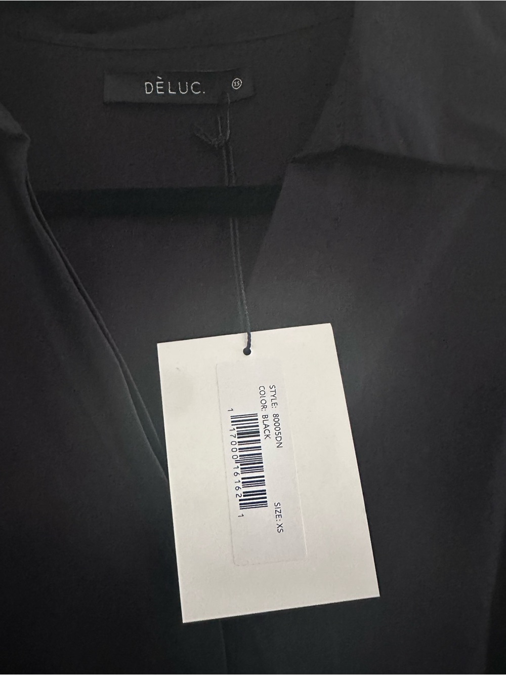Deluc Imola Black Midi Shirt Dress Sleeveless Belted Collared Minimalist Chic - Picture 4 of 4